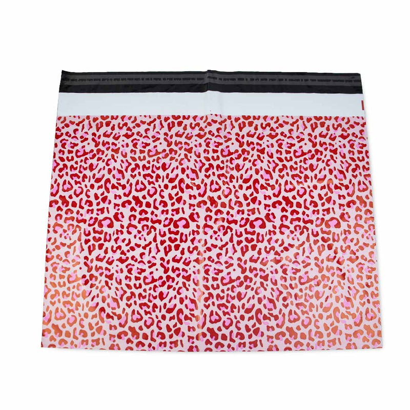 100x Versandtaschen Leopard Pink XL