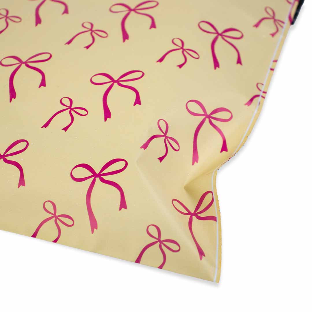 100x Versandtaschen Bows Yellow Large