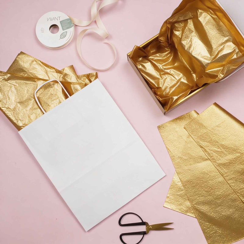240 Blatt Seidenpapier 50x70cm Gold