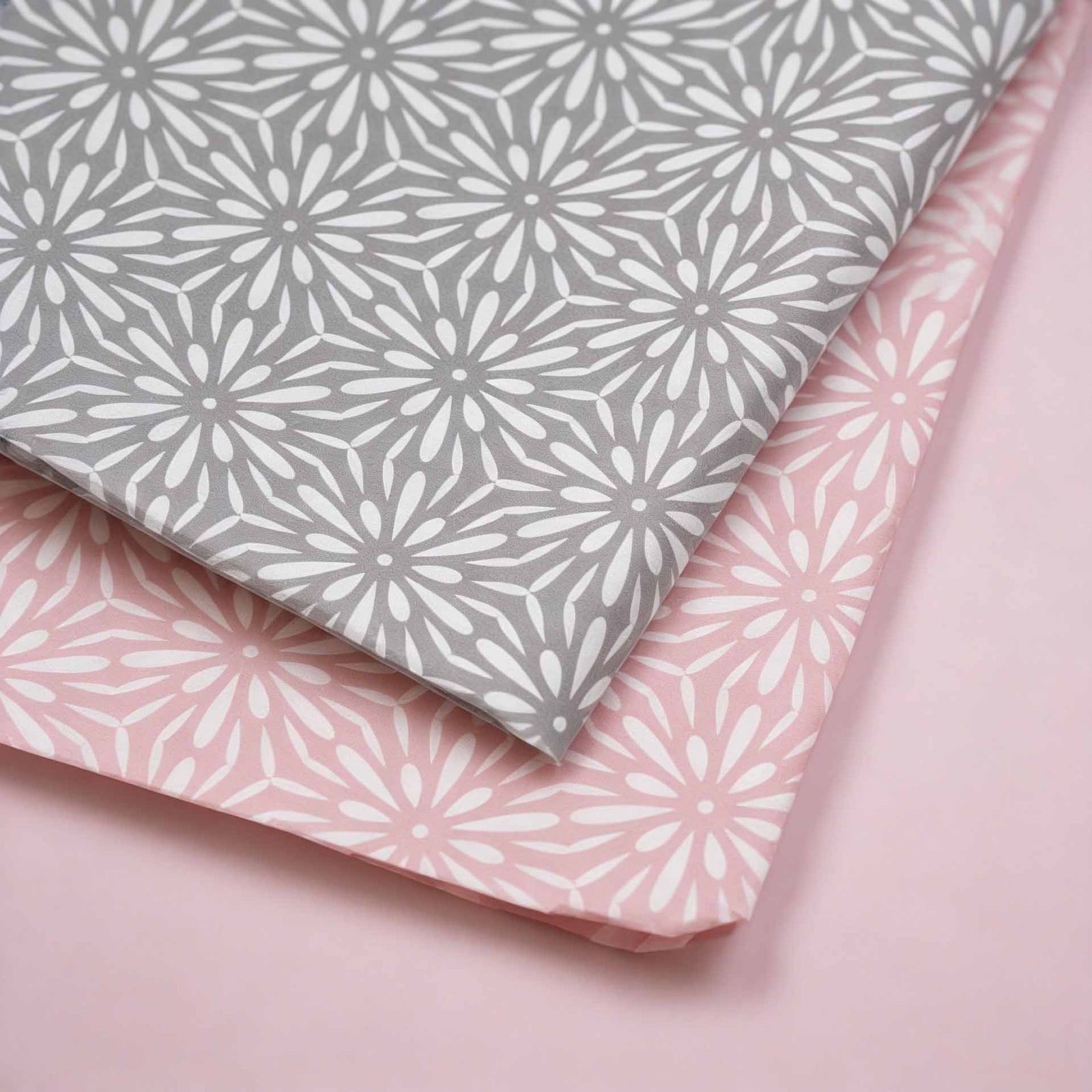 Seidenpapier 35x50cm Flower Power Schwarz