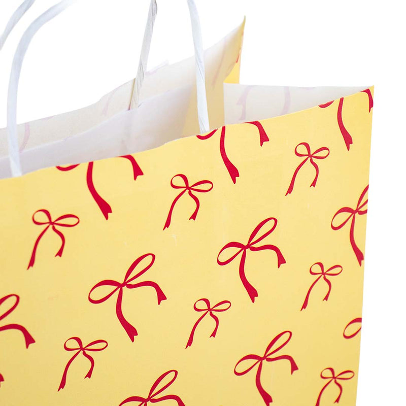50x Papiertüten Bows Yellow A3