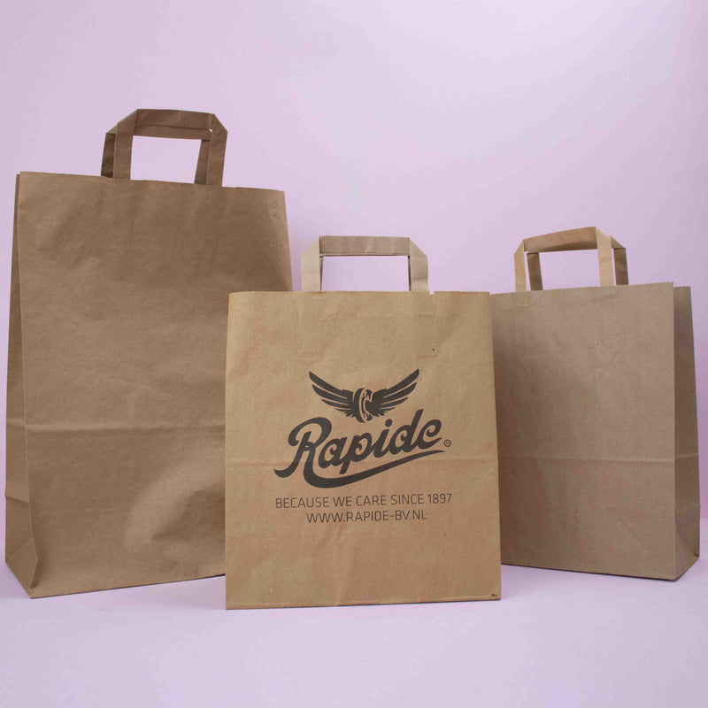 Papiertüten L Brauner Kraftdruck