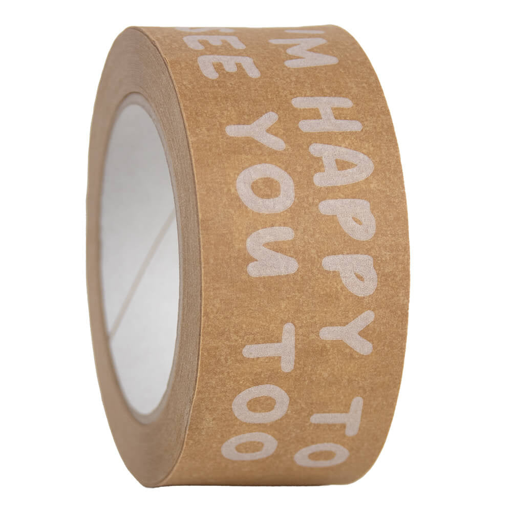Papierklebeband 'Happy to see you' 50mmx50mtr
