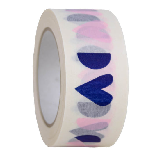 Papierklebeband 'Happy Hearts' 50mmx50mtr