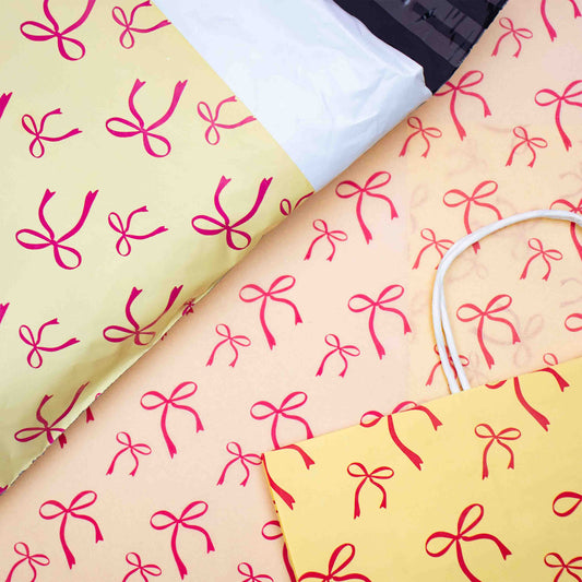 Seidenpapier 50x70cm Bows Yellow