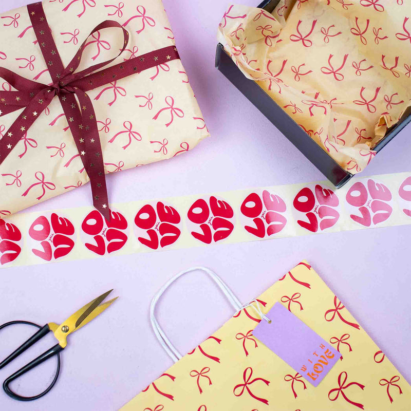 Seidenpapier 50x70cm Bows Yellow