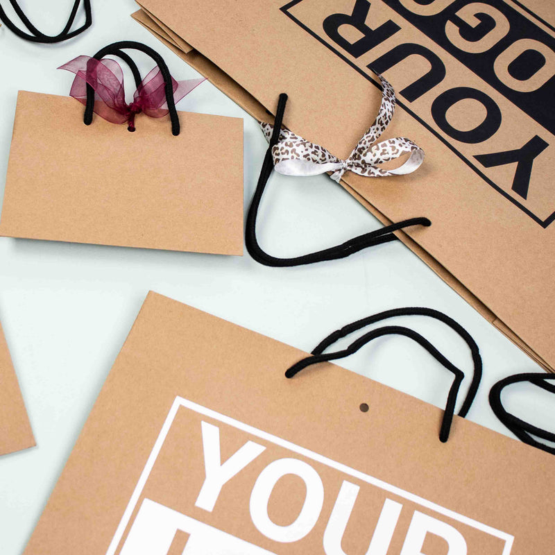 10x Geschenktüten Braun Extra groß