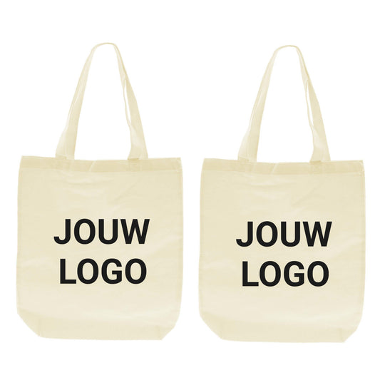 Baumwolltasche Druck 38x42+10cm Ecru - Express