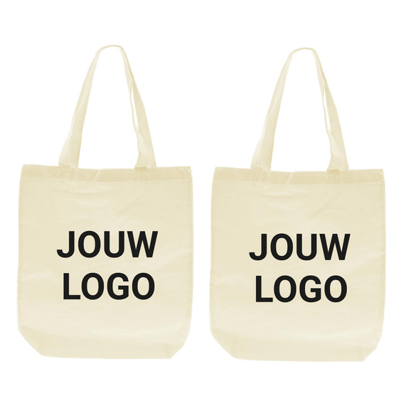 Baumwolltasche Druck 38x42+10cm Ecru - Express