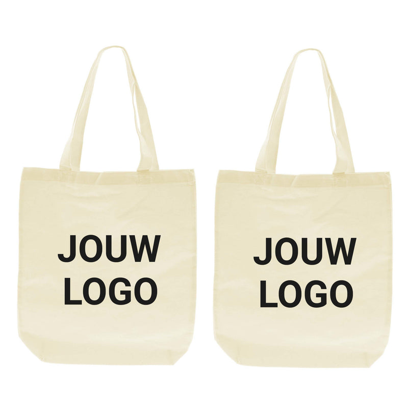 Baumwolltasche Druck 38x42+10cm Ecru - Express