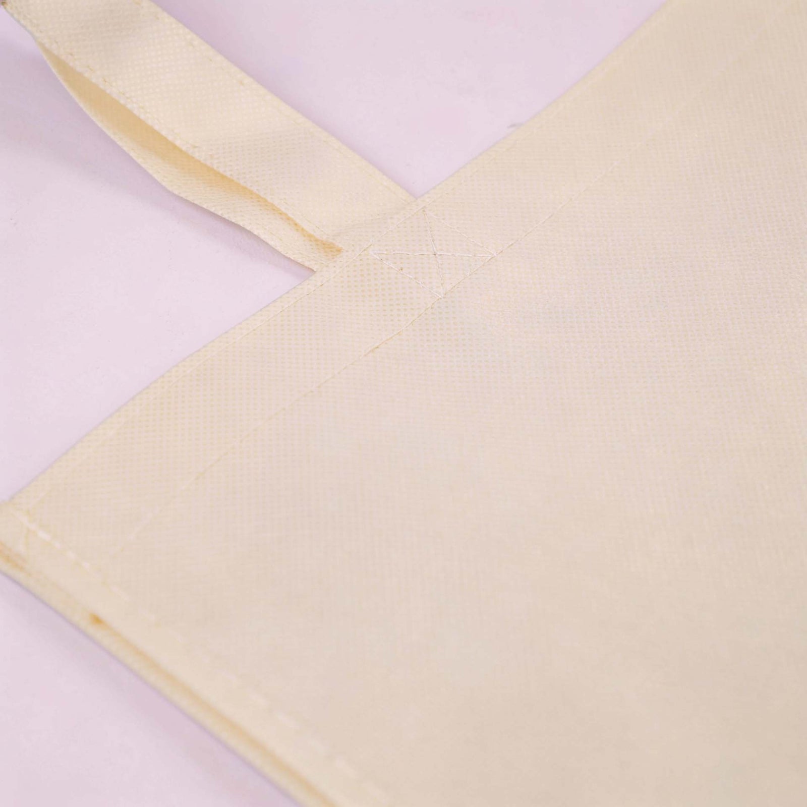 10x Shopper Beige Non Woven 42x12x35cm