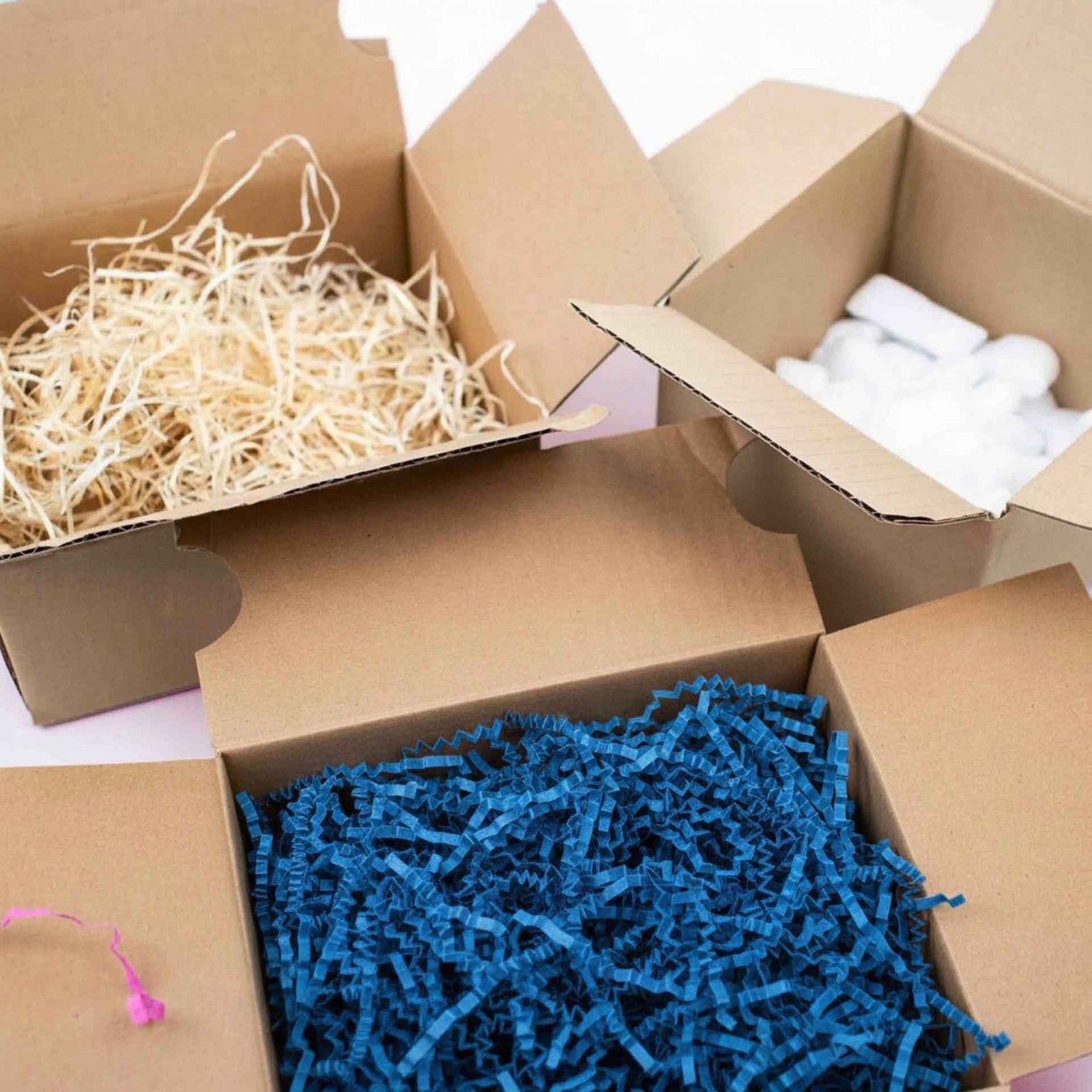 Polstermaterial Papier Zickzack Blau 2kg