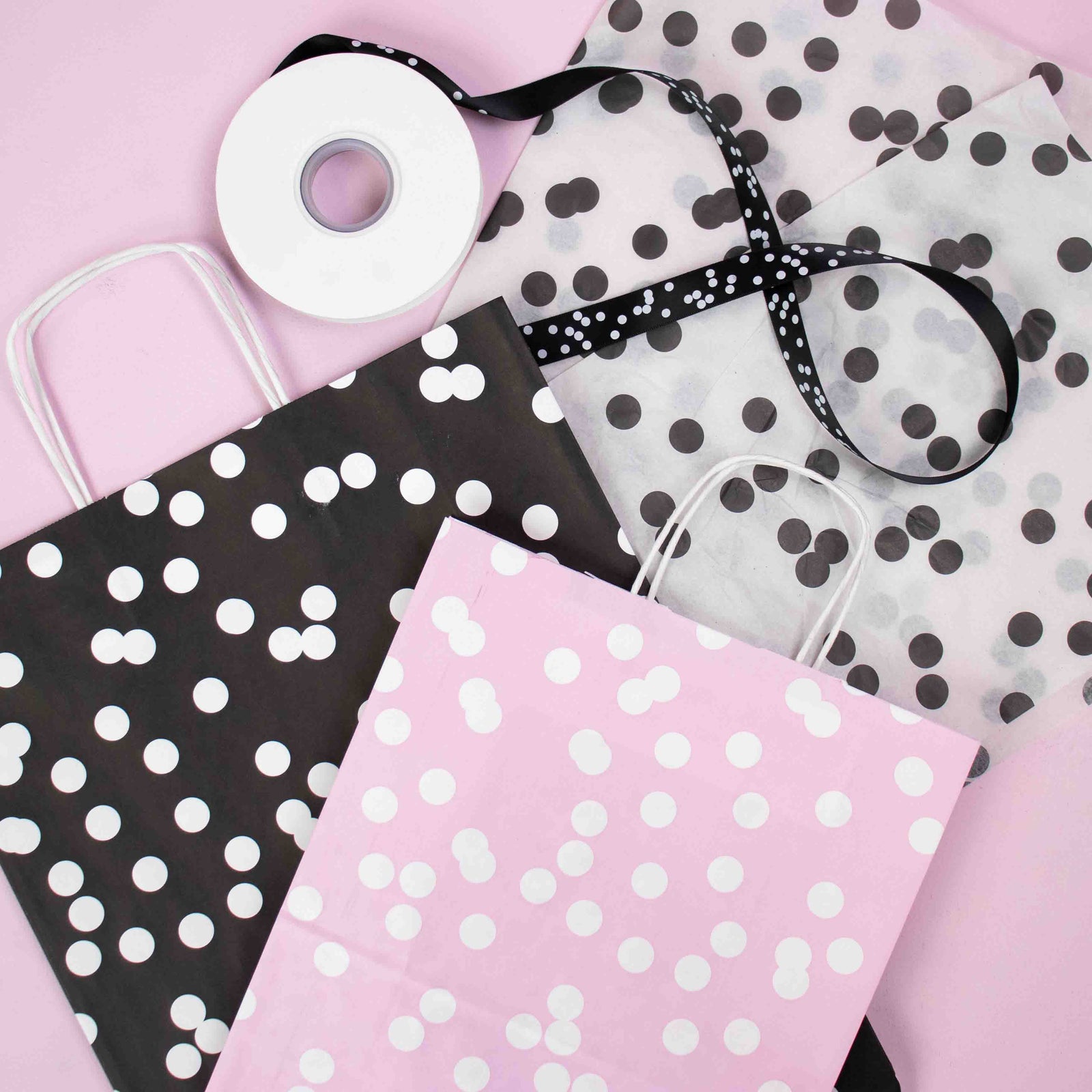 50x Papiertüten Dots A3