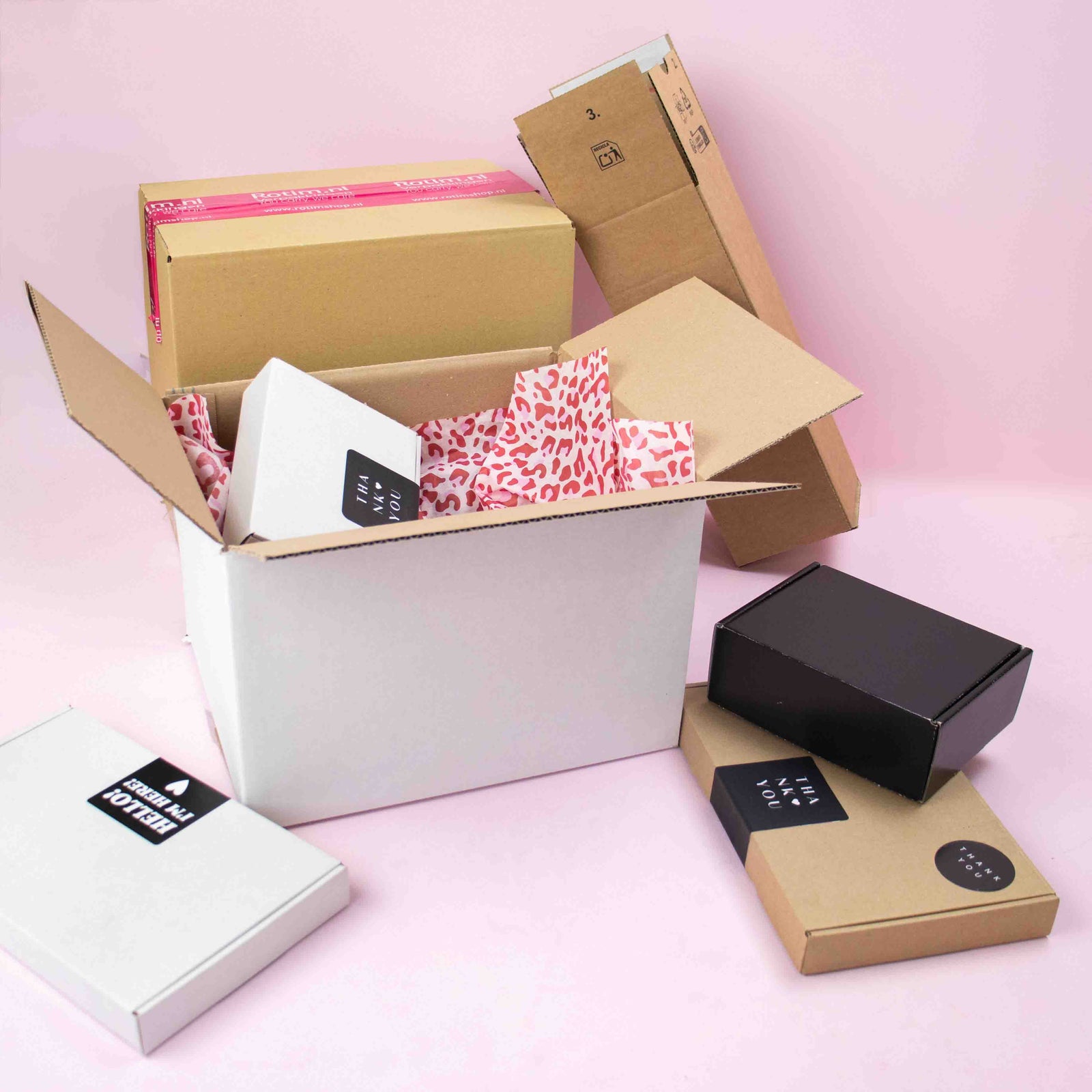 Schachteln Druck Braun 265x165x130mm