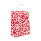 50x Papiertüten Leopard Pink A5