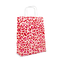 50x Papiertüten Leopard Pink A5
