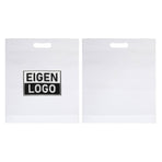 Tasche Druck Weiß Vliesstoff 38x44 + 2x4cm - Gestanzter Griff
