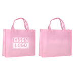 10x Shopper bedrucken Pink Lavender Non Woven 42x12x35cm