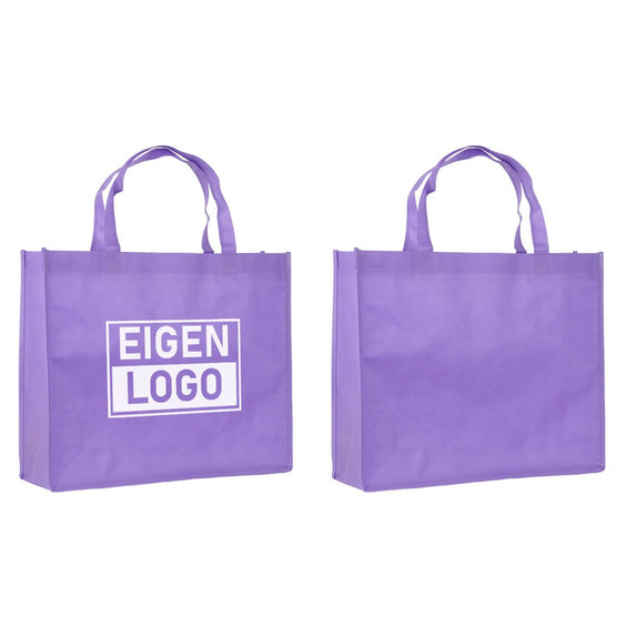Shopper bedrucken lassen Lila Non Woven 42x12x35cm