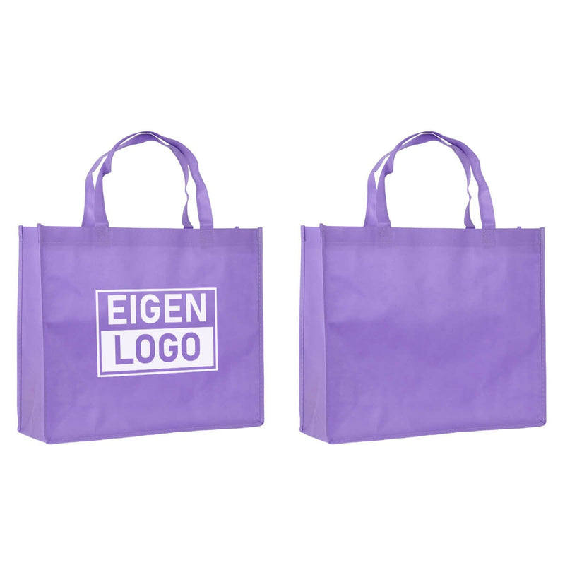 Shopper bedrucken lassen Lila Non Woven 42x12x35cm