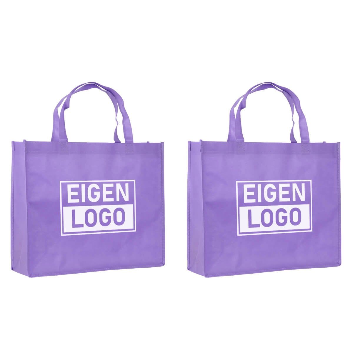Shopper bedrucken lassen Lila Non Woven 42x12x35cm