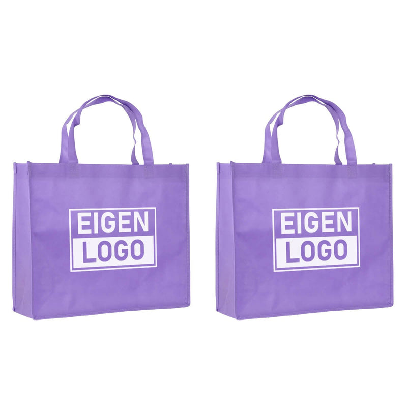 Shopper bedrucken lassen Lila Non Woven 42x12x35cm