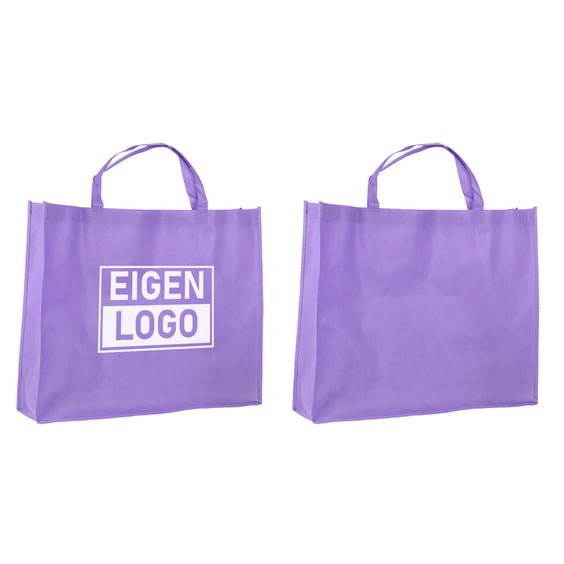 Shopper bedrucken lassen Lila Non Woven 54x14x45cm