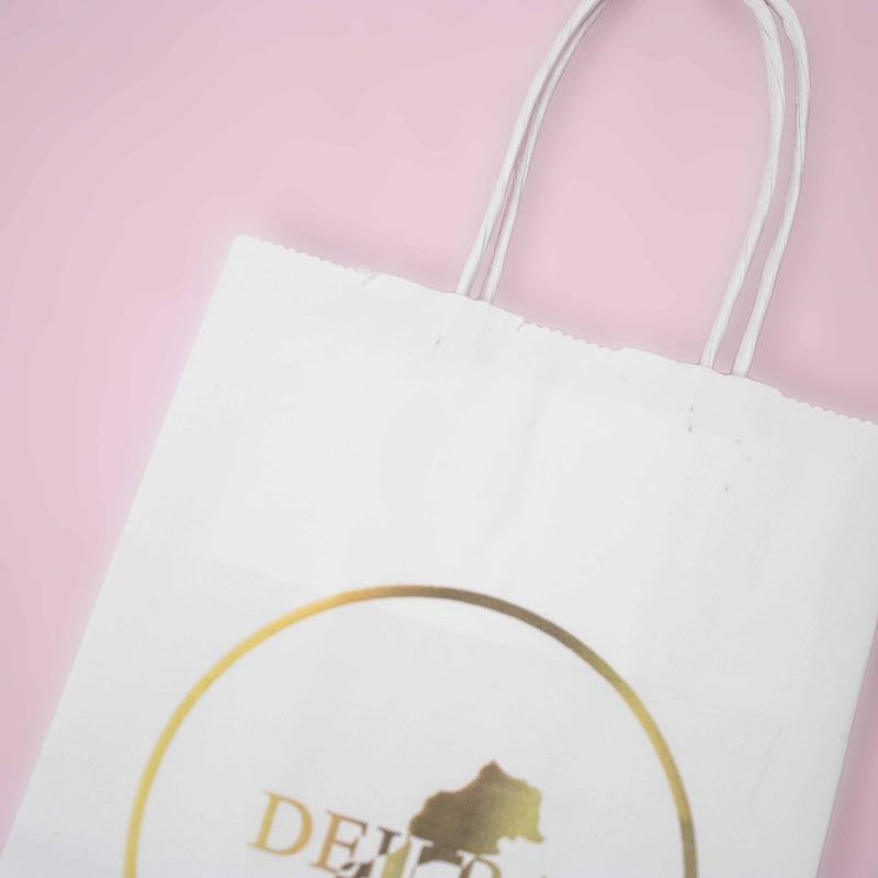 Papiertüten Extra Klein Weiß Druck