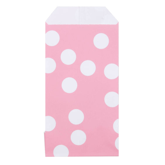 200x Papiertüten Dots Rosa 7x13cm