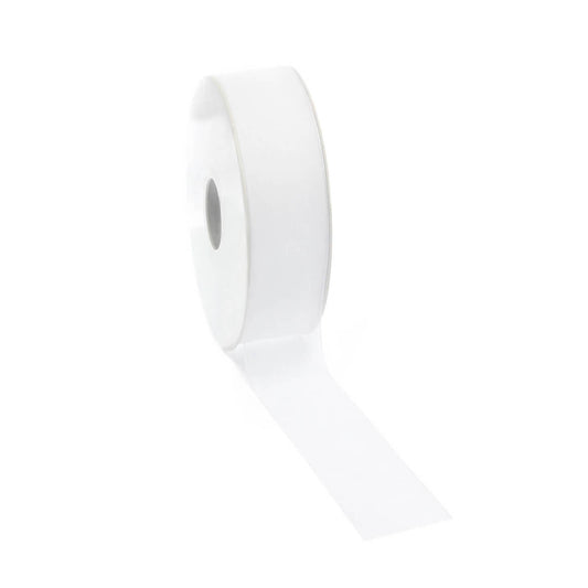 Organza Geschenkband Weiß 25mm x 50m
