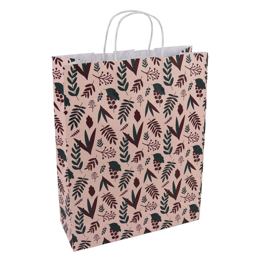 50x Papiertüten Botanic Pink A3