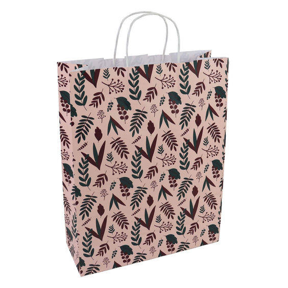 50x Papiertüten Botanic Pink A3