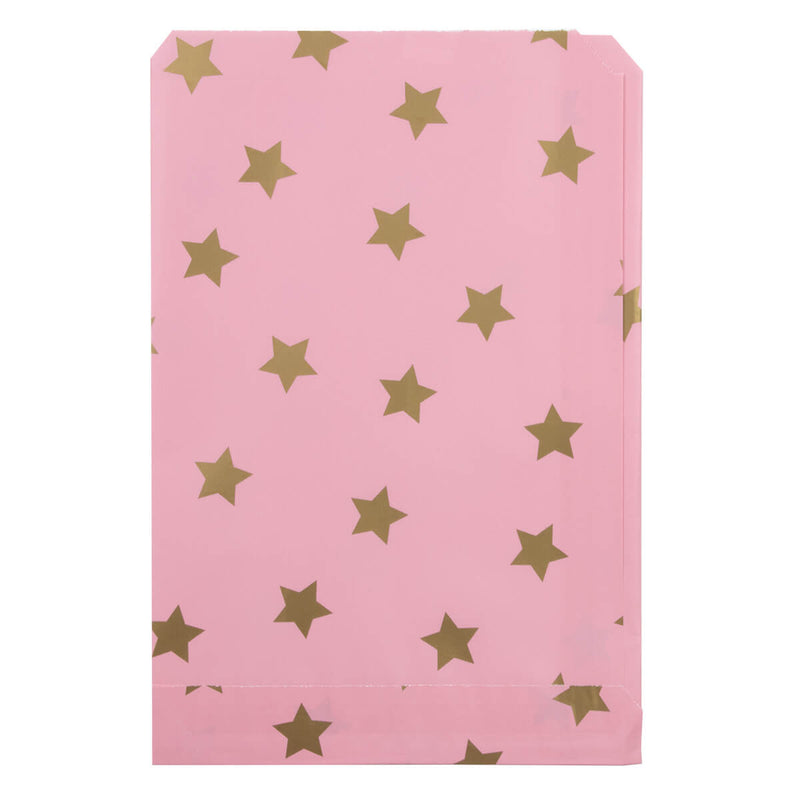 200x Papiertüten Stars Gold 17x25cm
