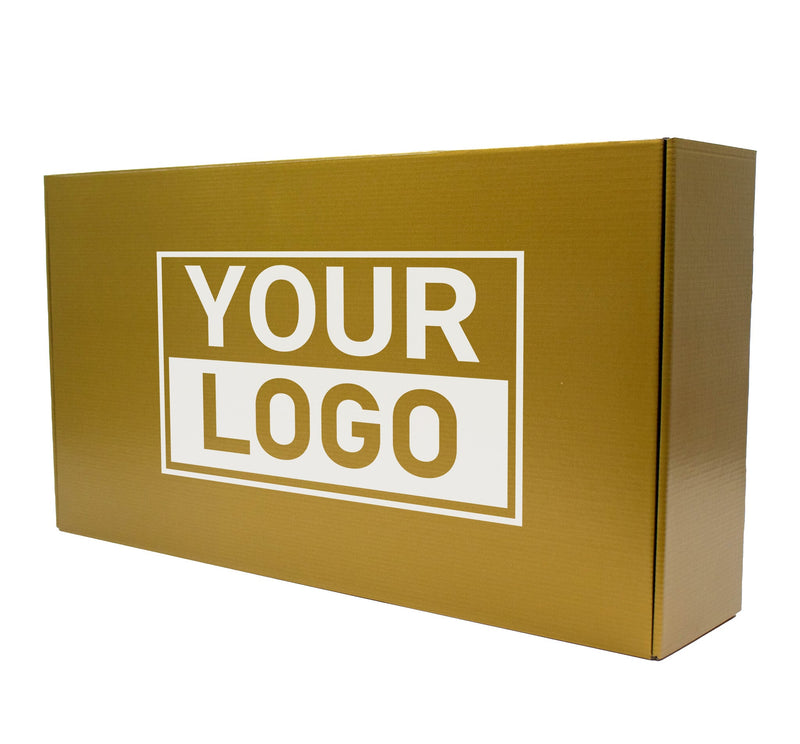 Postkartons bedrucken Gold 610x329x135mm