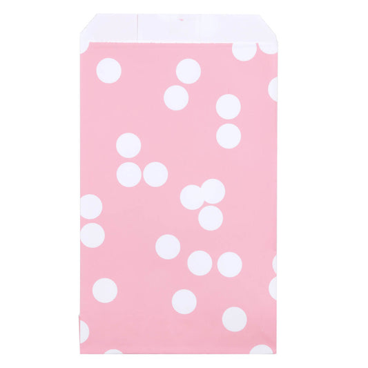 200x Papiertüten Dots Rosa 12x19cm