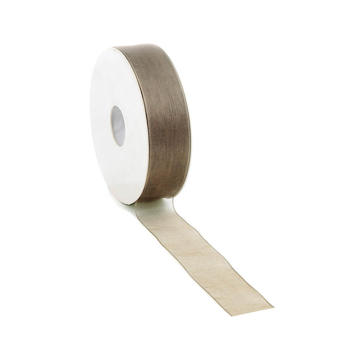 Organza Geschenkband Taupe 25mm x 50m