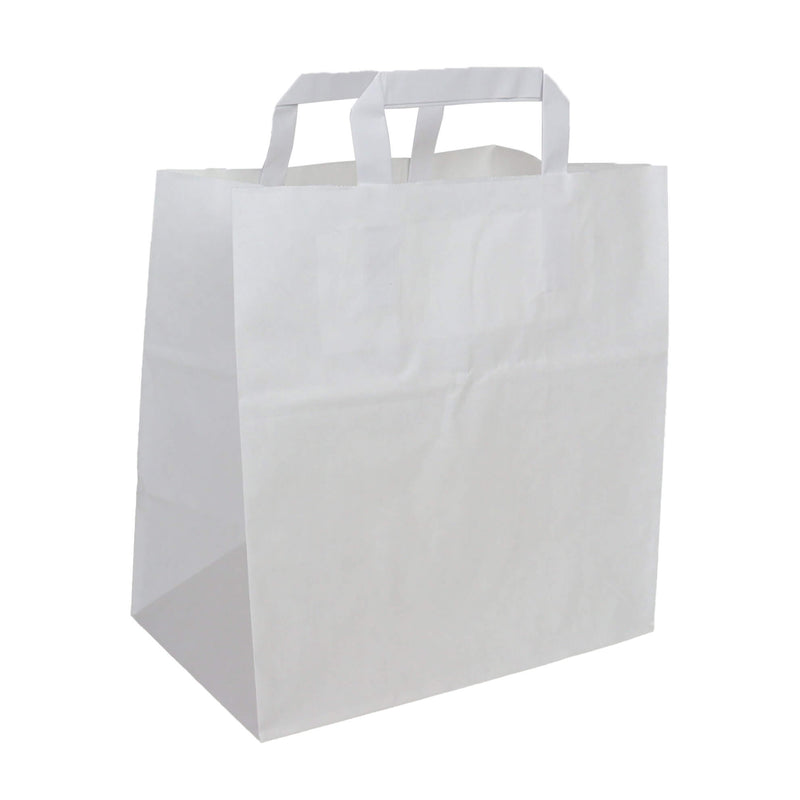 50x Budget Taschen Weiß S/M