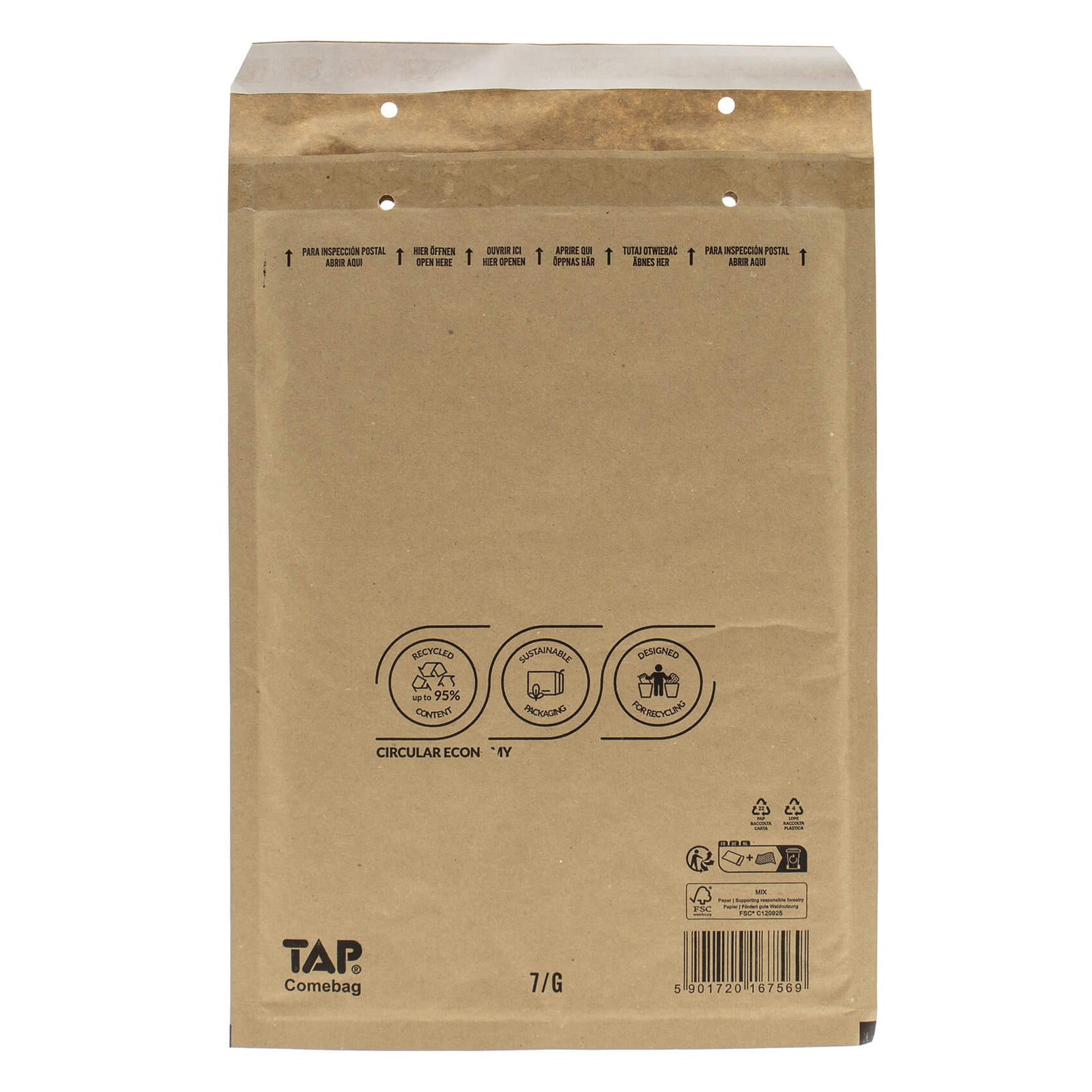 100x Luftpolsterumschlag G Braun A4 Innenformat  23x33cm