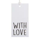 50x Geschenkanhänger 'With love' Weiß