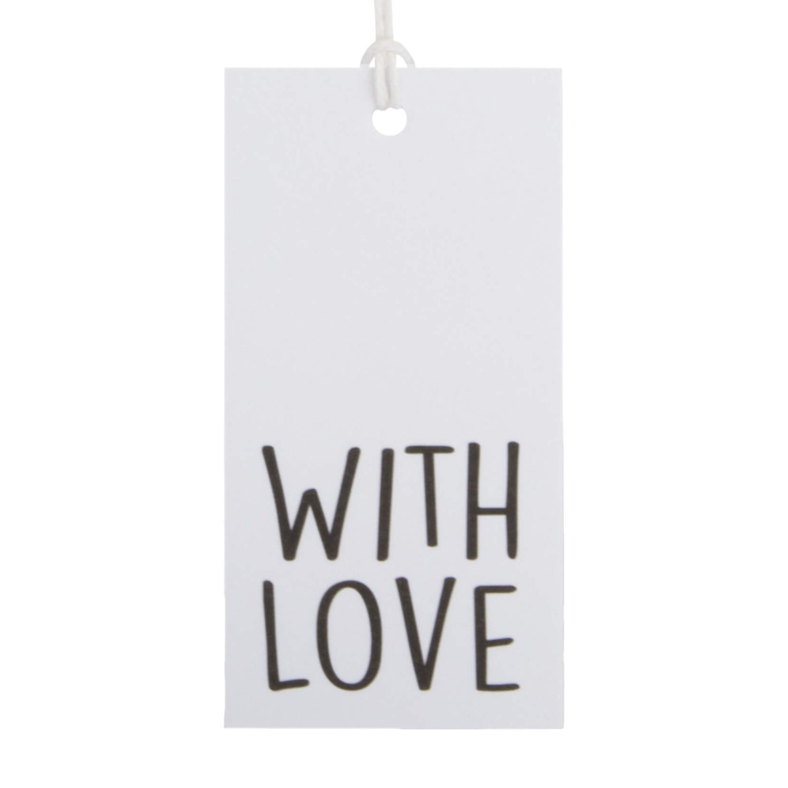 50x Geschenkanhänger 'With love' Weiß
