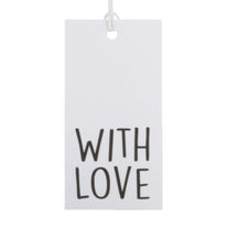 50x Geschenkanhänger 'With love' Weiß