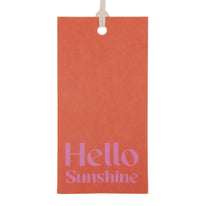 50x Geschenkanhänger 'Hello Sunshine' Rot-Rosa