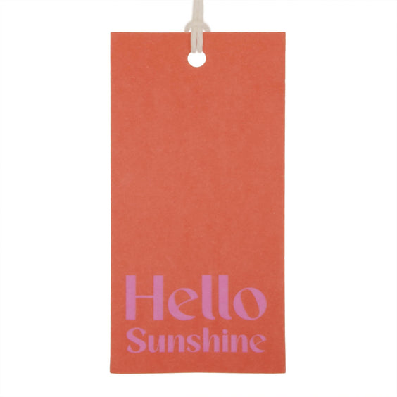 50x Geschenkanhänger 'Hello Sunshine' Rot-Rosa