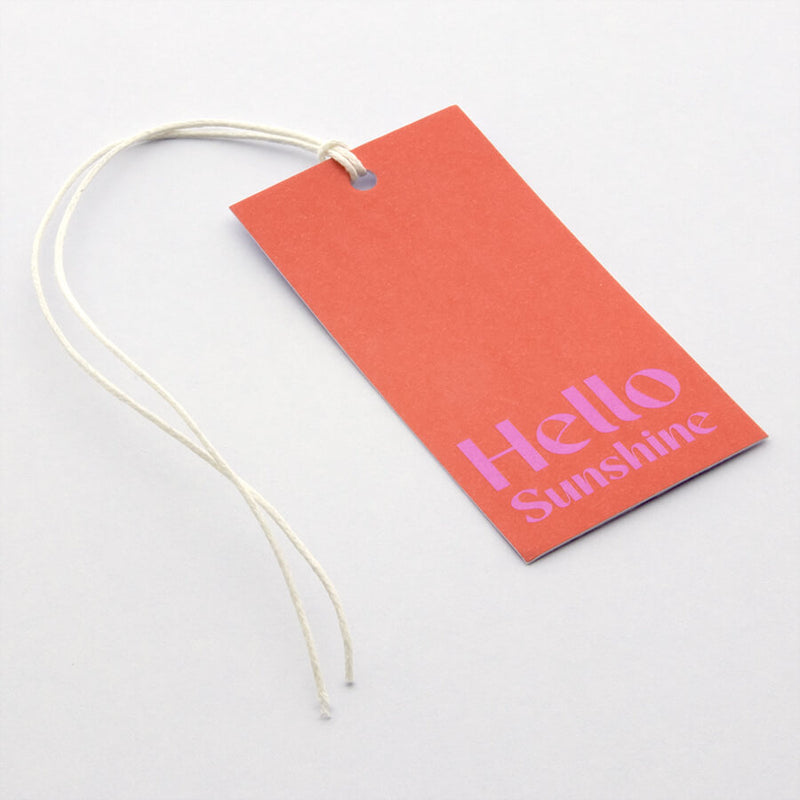 50x Geschenkanhänger 'Hello Sunshine' Rot-Rosa