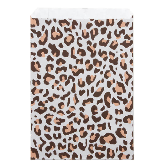 200x Papiertüten Leopard 17x25cm