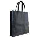 10x Shopper Schwarz Non woven 40x9x42cm