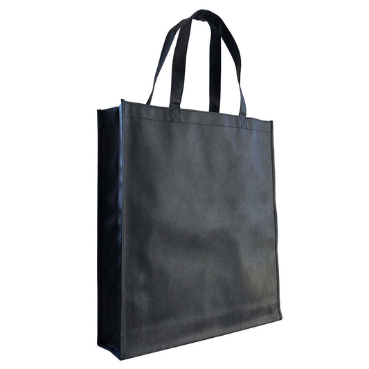 10x Shopper Schwarz Non woven 40x9x42cm