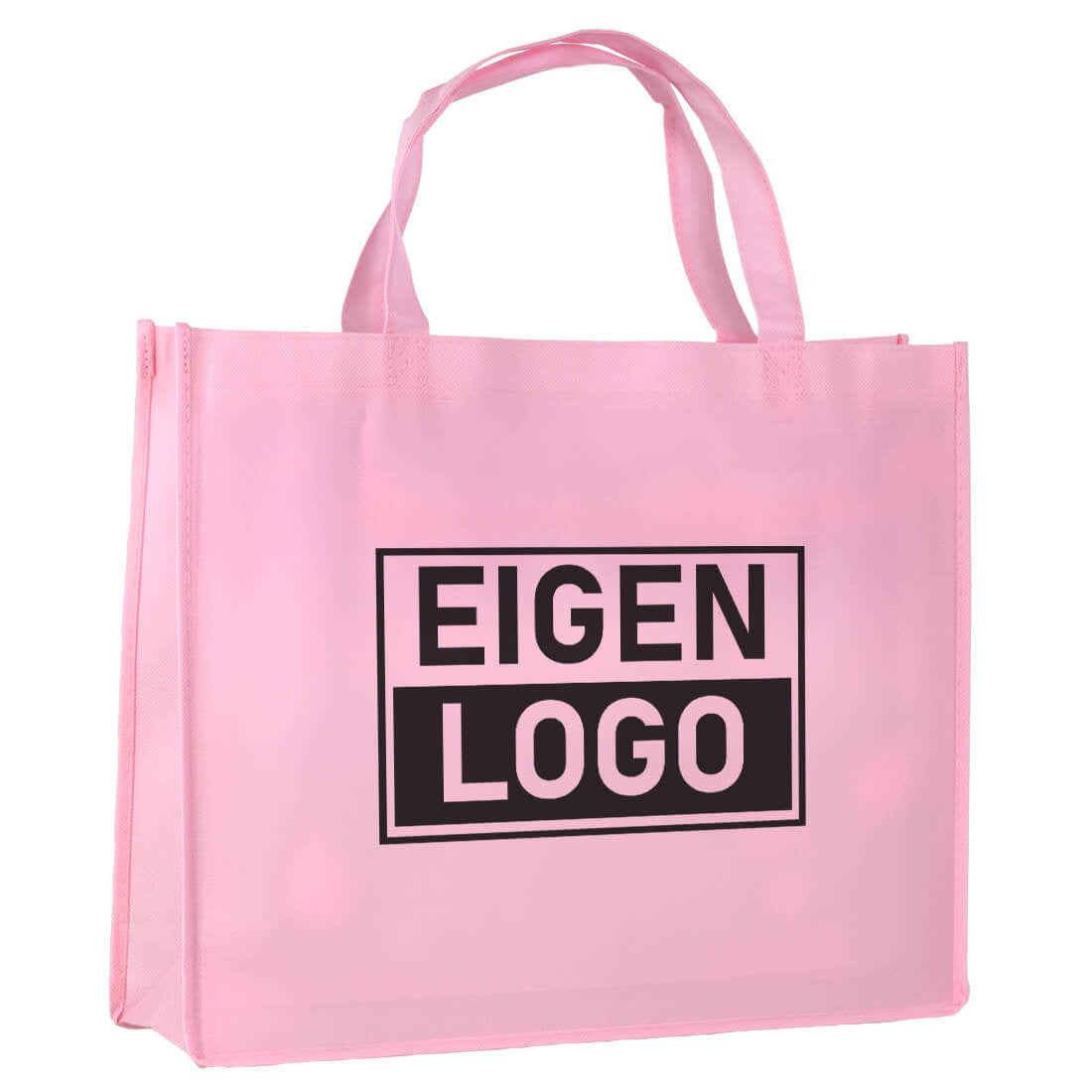 10x Shopper bedrucken Pink Lavender Non Woven 42x12x35cm