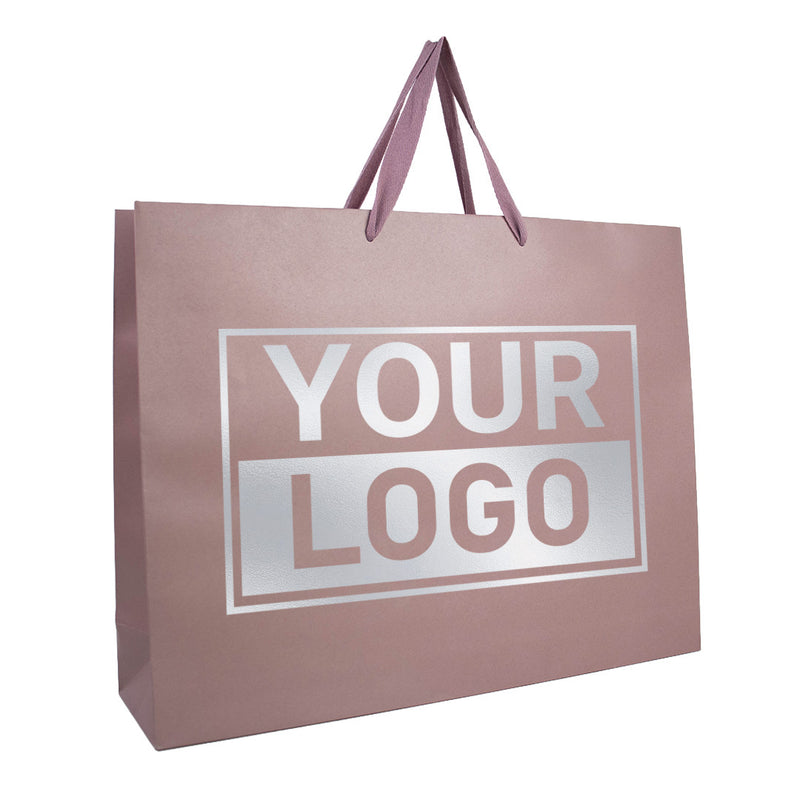 Geschenktasche bedrucken Dusty Rose Extra Groß