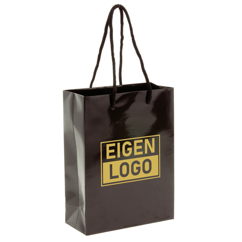 Geschenktüte drucken Schwarz A5